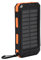 Banco De Energía con Cargador Solar, Cargador Inalámbrico Portátil De 10,000mAh con Brújula, Batería Externa con Linterna Dual para Acampar, Montaje a la Mano requerido, Sin batería(Negro + Naranja)