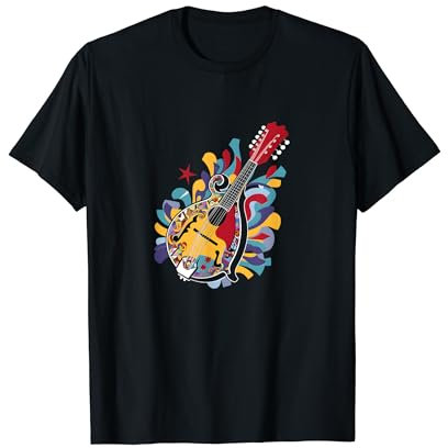 Mandoline colorée Instrument de musique Produit amateur T-Shirt