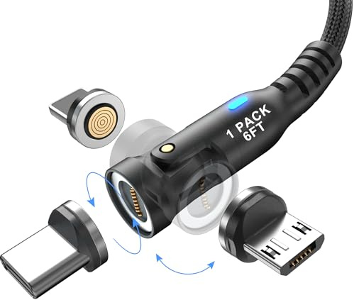 EndlesShine Magnetischer Ladeadapter Magnetladeadapter Magnetstecker Schnelles Laden PD100W Magnetisches Telefon Ladegerät Schnellladen [1.8m Schwarz]
