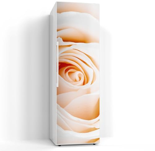 DEQORI Magnetfolie für Kühlschrank 60x190 cm | Motiv Sanfte Rosenpracht | dekorative Magnetmatte Gefrierschrank Schutz | Magnet Deko-Folie selbstklebend, magnetisch & wasserabweisend