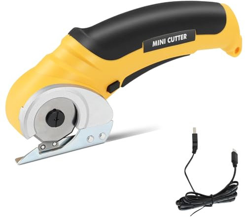 Kartonschneider Elektrisch, Elektrischer Schere mit Sicherheitsschalter, Komfortable Leichte Schere mit 240 Hüben/Min Geschwindigkeit Zum Schneiden von Leder, Karton, Teppich, Filz