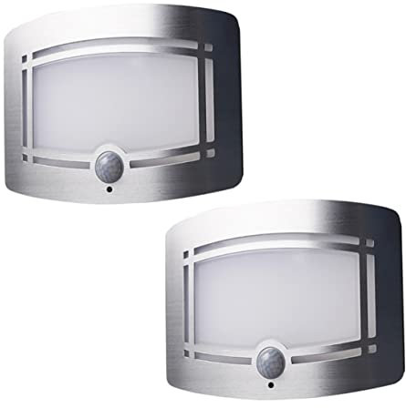 Artibetter 2stücke Bewegungsmelder Nachttischlampe Warmweißes Licht Für Schlafzimmer Flur Und Kleiderschrank Einfache Montage Ohne Verkabelung Praktische Wandlampe Mit Sensor Für
