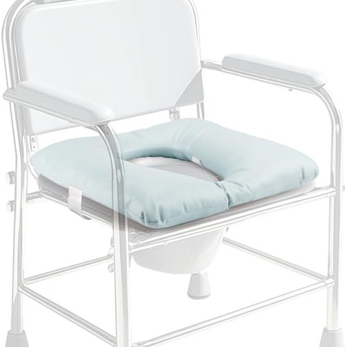 RoamReady Coussin de chevet pour personnes âgées - Coussin de siège de toilette portable pour WC/douche/chevet - Ajustement universel - Siège rembourré pour personnes âgées - 43,2 x 43,2 cm - Avec