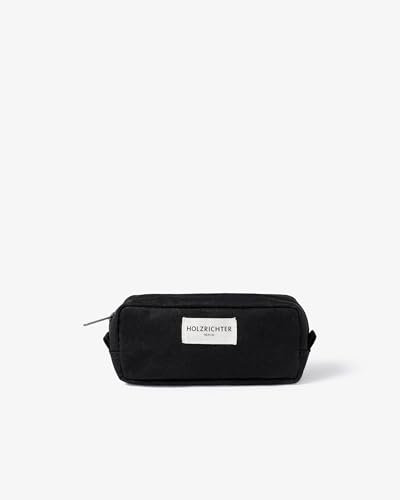 HOLZRICHTER Berlin Stifte Etui No 4 - Federmappe handgefertigt aus Premium-Leder - Schwarz
