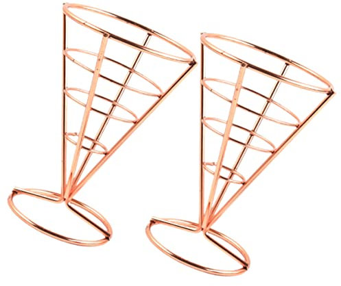 Cabilock 2stücke Pommes-Frites-ständer Aus Snack-Halter Mit Korb Für Vorspeisen Servierständer Für Pommes Und Chips Kompakter Präsentationsständer Für Partys