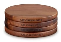 Le Creuset Petite Magnetic Wooden Trivet, 5.5, 4 pc.