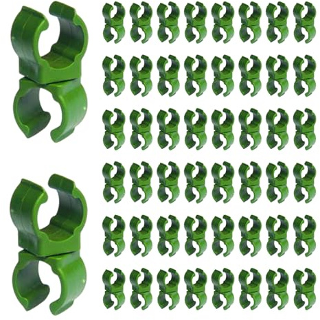 50pcs Connecteurs de pieu de jardin 16 mm Clips poteau tente en plastique pour les cadres serre, support fleurs, configuration tente culture, enjeux plante, structures ja