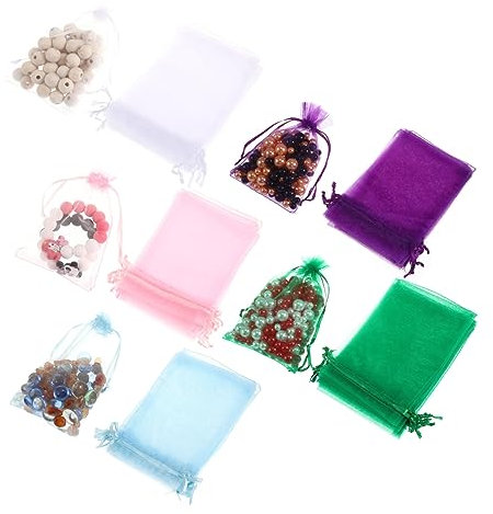 Ipetboom 50stücke Organza Minibeutel Mit Kordelzug Kleine Geschenkbeutel Und Schmuckbeutel Für Süßigkeiten Und Accessoires