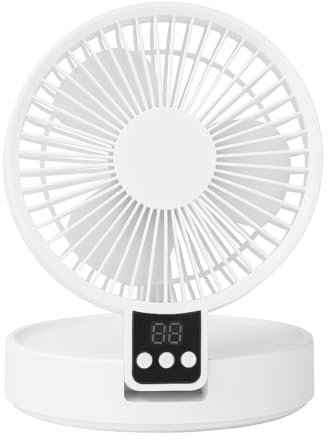 BLUSTOREWEB Ventilateur portable silencieux 2 en 1 rechargeable | Table et Mur avec télécommande, veilleuse 3 vitesses, design pliable - ventilateur USB pour maison, bureau, voyage
