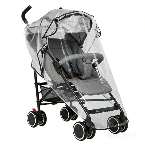 Homshsjhkis Habillage Pluie Universelle pour Poussette, Housse Pluie Universelle Protection Pluie Poussette Respirante, Protection Contre les Intempéries pour Bébé, Facile Installer, Inodore Durable