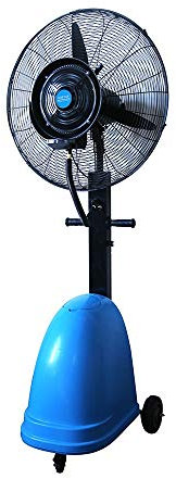 High-Velocity Pedestal Mist Fan with 90掳 Oscillation, 3 Speed Settings, Ideal for Outdoor, Indoor, Commercial, Industrial, Agricultural, and Horticultural Use