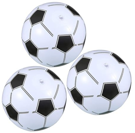 Pallone da Calcio Gonfiabile da Spiaggia 30cm 3 Pezzi Pvc Vacanze Estive
