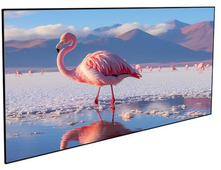 72-92 inch Projector Screen Fixed Frame, 16:9 Format 4K Ultra HD Wall Mount Projection Screen for Indoor Movie Video Home Theater(80in)