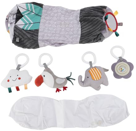 Jenngaoo Rodillo Inflable para Tummy Time Bebés, Juguete Educativo para Gateo con Diseño Portátil y Colores Vibrantes, Suave y Seguro para Desarrollo Motor Temprano y Habilidades C