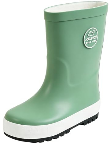 YAAMOO Bottes de Pluie Enfant, Bottines en Caoutchouc Imperméables Légères et Souples pour Filles et Garçons, Idéal pour l'école et le jardin, 23-34