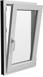 Fenster 600x900 mm DIN Links | Kellerfenster mit Doppelverglasung und Stahlverstärkung | Kunststofffenster mit Dreh-Kipp-Funktion | Kippfenster für Garage, Keller, Gartenhaus | Weiß