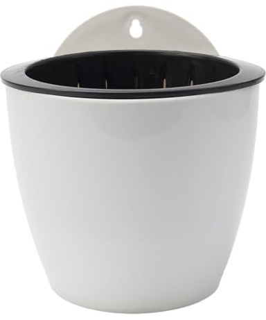 FACAIIO Pot de fleurs mural avec absorption automatique de l'eau, design vertical 90, pour plantes grasses en plastique, herbes et plantes à fleurs, jardin, balcon, décoration de maison et de bureau