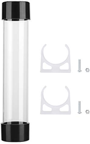Culnflun Transparent Cylindrical Computer Water Cooling for Pc Builders Hardware Enthusiasts, PC Cooler 240mm with G1/4 Thread for Desktop Liquid Cooling System