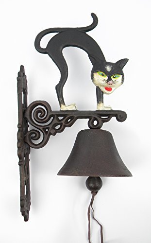 Wandglocke Türglocke Katze Gußeisen Katze Glocke Metall Schiffsglocke Gartendeko
