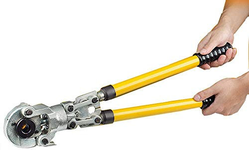 Manuelle hydraulische Crimpzange CGOLDENWALL CW-1632 6T mit ausziehbarem Griff für Edelstahl- / Kupfer- / Aluminium- / Pex-Rohre (Aluminium-Kunststoffrohrform A ((16-φ32))