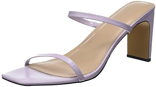 The Drop Avery-Sandali con Tacco Alto a Due Cinturini Heeled-Sandals da Donna, Lillà, 37.5 EU