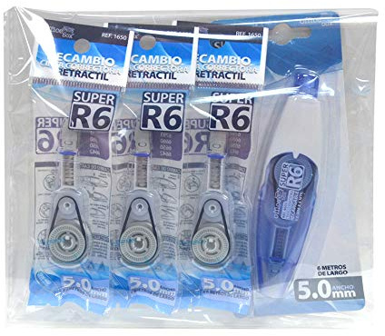 office box Packung mit 3 Korrekturbändern R6 - Breite 5 mm x 6 m (5 mm Blau)