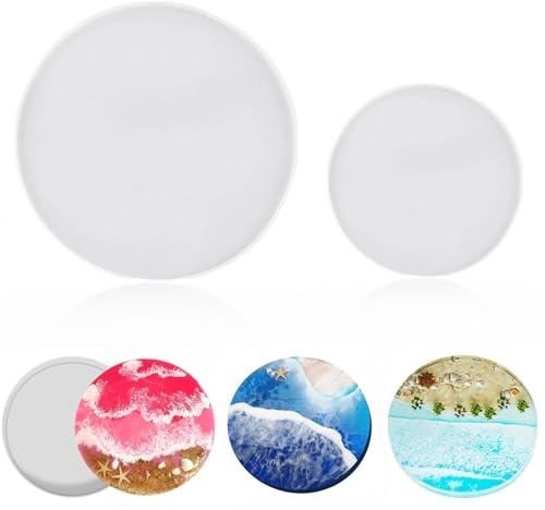 Molde de resina de silicona molde epoxi molde de fundición moldes redondos resina epoxi transparente moldes de arte resina forma redonda usados para ee molde de silicona hecho a mano pegamento cristal