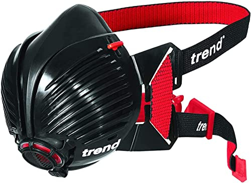 Trend STEALTH/SM Air Stealth P3 Reusable Respirator Half Mask, APF20 X WEL. Particulate Dust Mask with Replaceable Twin Filters. Size Regular. Box of 16 Masks