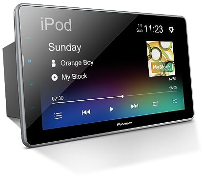 Pioneer DMH-T450EX 9 Capacitive Touchscreen, Floating Display – Alexa, Bluetooth, Backup Camera, FLAC, Short Chassis, USB, AM/FM Radio, 13-Band EQ, RCA Preouts