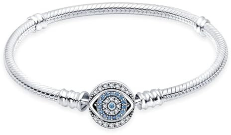 LNQOBU Damen Armband Silber 925 Schlangen Schmetterling Armband mit Funkelnden Herz Verschluss Charms (Mit Einem Spacer Perlen)