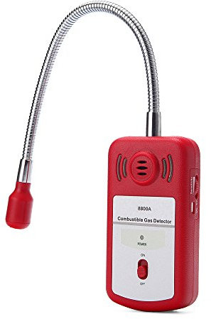 Gasleck-Detektor, tragbarer, handlicher Erdgas-Schniffer mit akustischem und visuellem Alarm, Gas-Sniffer zum Auffinden von brennbaren Gasherden, Ofen,flacher Wohnmobil, mit 33 cm Schwanenhals