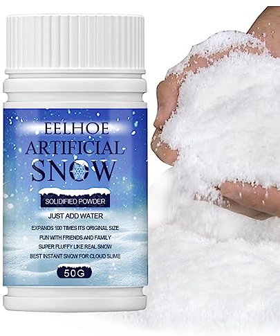 Stronrive Instant-Schneepulver - Weihnachtsflauschiges Schneepulver zur Dekoration | Conjuring Props Kunstschneedekoration für Weihnachten, Fenster, Geschenkbox, Bäume, Innenhof, Wand, Flur