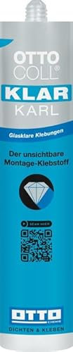 OTTOCOLL KLARKARL der unsichtbare Montage-Klebstoff 290ml C00 transparent - Glasklare Klebung sämtlicher Materialien - Innen & Außen - Transparenter Klebstoff - Elastisch & Geruchsarm