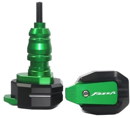 Motorräder Sturzpads Für Yamaha FZ1 FZ6 FZ8 FAZER FZ 1 Motorrad Rahmen Sliders Motor Fall Protector Crash Bars Zubehör Frame Sliders Sturzschutz (Color : Green)