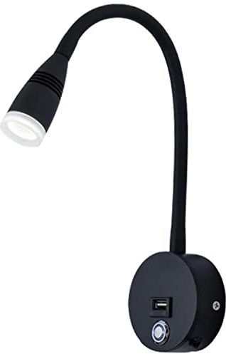 Homoyoyo Dimmable Led Leselampe Wandmontage Mit Touch-steuerung Usb Ladeanschluss Helligkeitsstufen Flexible Bettleuchte Für Schlafzimmer Und Kinderzimmer