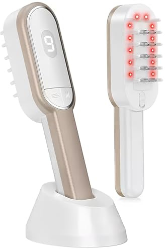 Cool-i® 3-in-1 Haarpflegebürste – mit Lichtanwendung (650 nm), Kopfhautmassage & Öl-Applikator – Kabellos, hygienisch & wiederaufladbar – für tägliche Haarpflege
