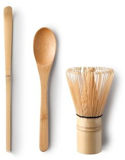 IBILI - Set Matcha 3 piezas, Bambú, cuchara de medida “Chashaku”, batidor “Chasen” y cuchara tradicional
