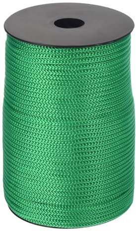 QUARKZMAN Corda Polipropilene 4mm, 100m Corda in Nylon Cava Intrecciata Multiuso per Stendibiancheria, Tapparella, Campeggio, Escursionismo, Esterno, Verde Scuro