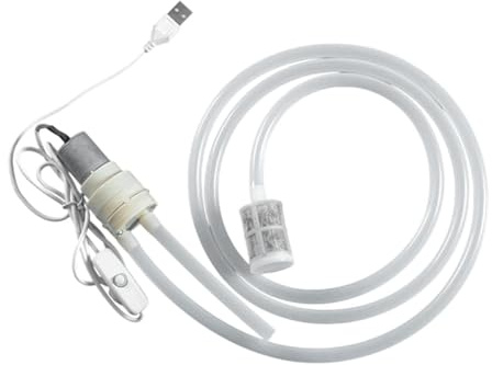 Pompe de Transfert de Bière D'auto-Amorçage électrique Siphon avec Tuyau, Facile à Utiliser, Pompe à Vin Dispositif D'aspiration Portable, pour Embouteiller Un Siphon de Vin Léger, Tuyau de 2m