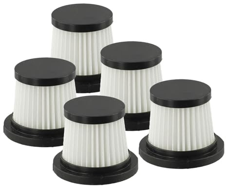 5 HEPA filters for cordless handheld vacuum cleaner for YTWO 10 kPa 150 W, cleanable and reusable, effectively traps dust