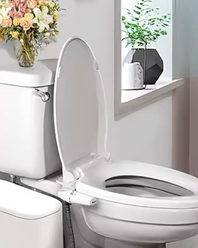 Bidet para WC, Bidet para Inodoro, No Eléctrico, Doble Boquilla (Lavado Frontal y Trasero) Accesorios Completos, fácil instalcion