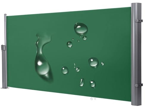 Einziehbare Seitenmarkise/Sichtschutz, Höhe: 120–170 cm, Länge: 200–600 cm, 180 g Polyester, wasserdicht und UV-beständig, for Terrasse, Garten, Balkon(I,130x400cm/51x157in)