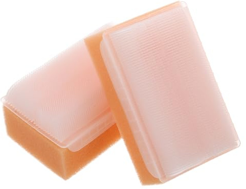 OATIPHO Cepillos Sensoriales Para Ñiño 2 Piezas Esponja Naranja Suave Masaje Terapéutico Niños Piel Sensible Baño Infantil