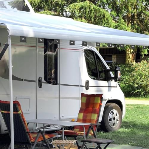 Honseadek Ganci per tenda da sole su entrambi i lati per raccordi per tettoie del Regno Unito, compatibili con occhielli per tubi da 5-8 mm, per camper, campeggio e decorazioni esterne, materiale PVC