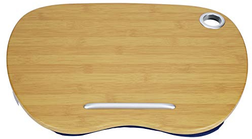 Bureau Portable Multifonction pour Ordinateur, Table d'Écriture en MDF 40x30cm, Coussinet Confortable - Léger et Durable, Usage Intérieur et Extérieur, Idéal pour Travail et Voya (Bleue)