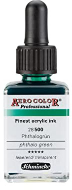 Schmincke - AERO COLOR Professional Airbrushfarbe 28ml Phtalogr�n