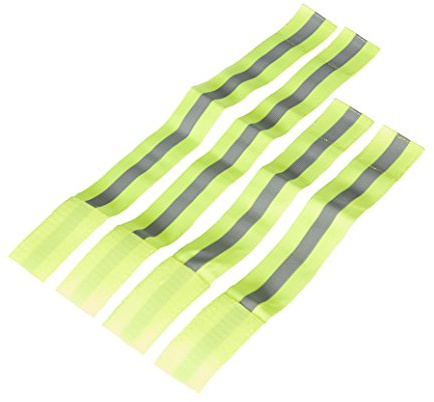 Riflettore Band | 4 x pezzi | Sicurezza nastro elastico, band haifischtech, reflex Band, per chi fa jogging Armreflektor, o walking, spaziern camminare, andare in bicicletta, moto per guida, equitazione e Sport
