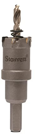 Starrett Carbide Tipped Hole Saw - CTD25 TCT Deep Cut Holesaw Cutter - For Metal Stainless Steel Iron Aluminium - 25mm