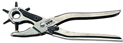 VBW 355 Revolverlochzange l 2,0 – 4,5 mm Lochdurchmesser l Lochzange für Leder, Gürtel, Pappe Gummi und Stoff l Länge 225mm l Made in Germany