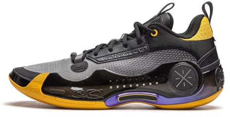 Li-Ning Way of Wade Chaussures de Basket-Ball pour Homme avec Doublure antidérapante Professionnelle pour l'absorption des Chocs, Noir/Jaune, 43 EU